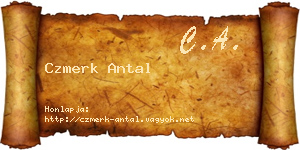 Czmerk Antal névjegykártya
